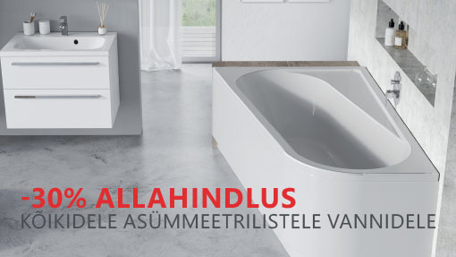 RAVAK, - 30% asümmeetriliste vannide puhul