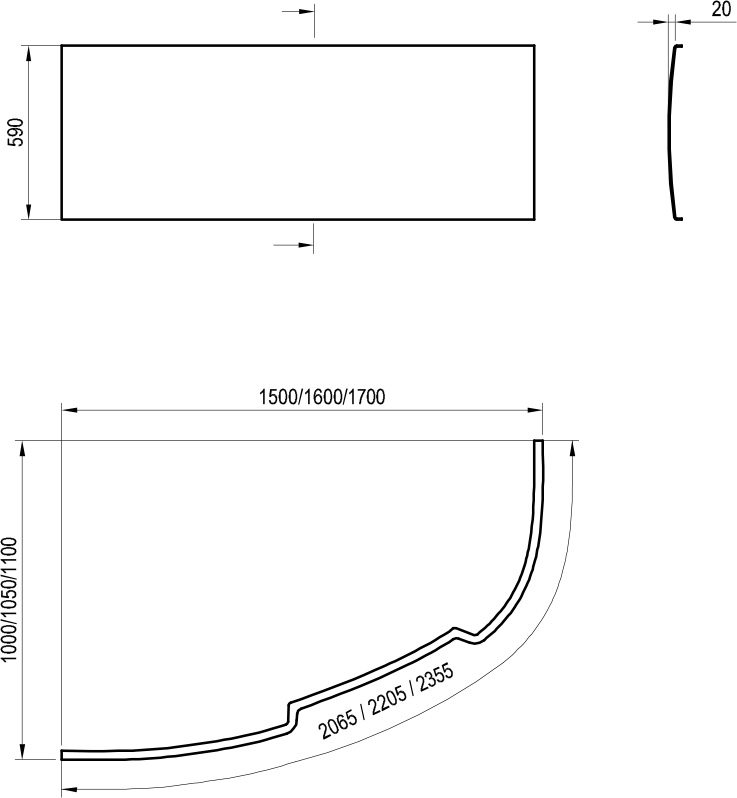 Esipaneel Asymmetric 170 L/R