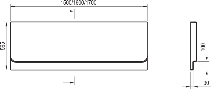 Esipaneel Chrome U 160