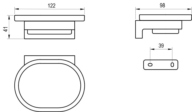 Seebialusega seebihoidja Chrome II