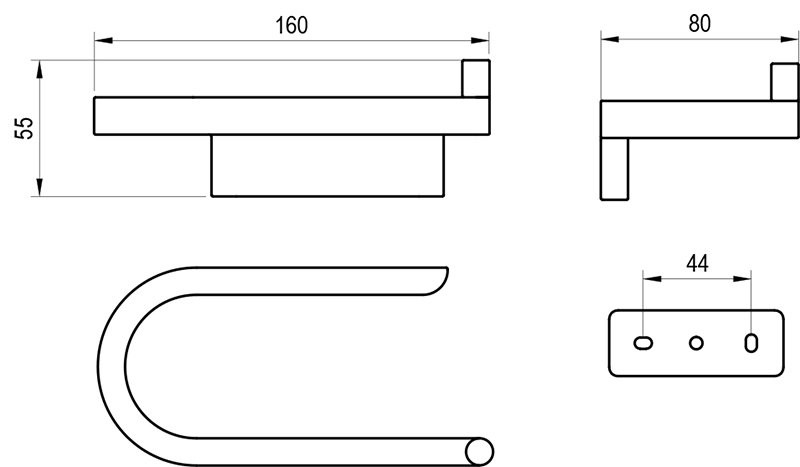 Tualettpaberihoidja Chrome II