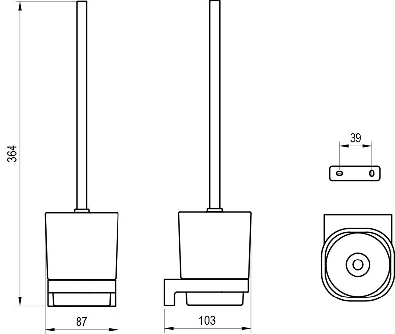 Klosetipoti hari koos hoidjaga Chrome II