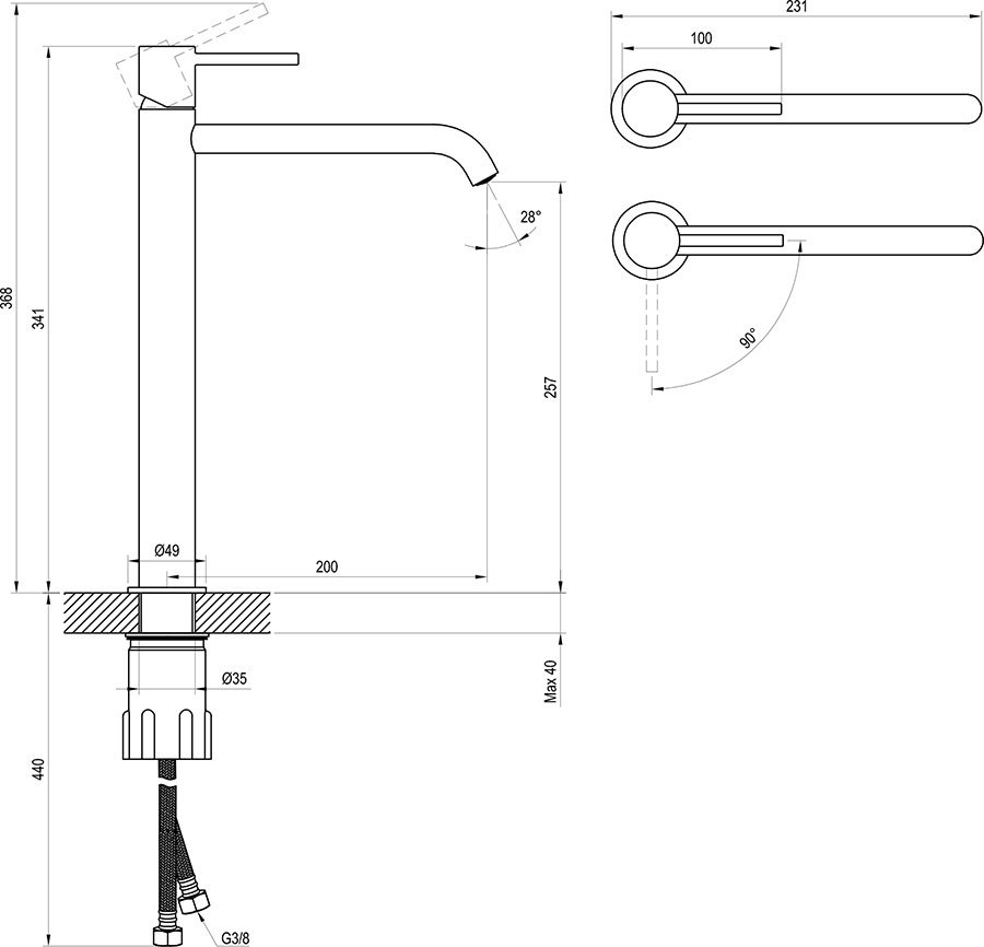 Segisti Espirit 340 mm BeCool funktsiooniga