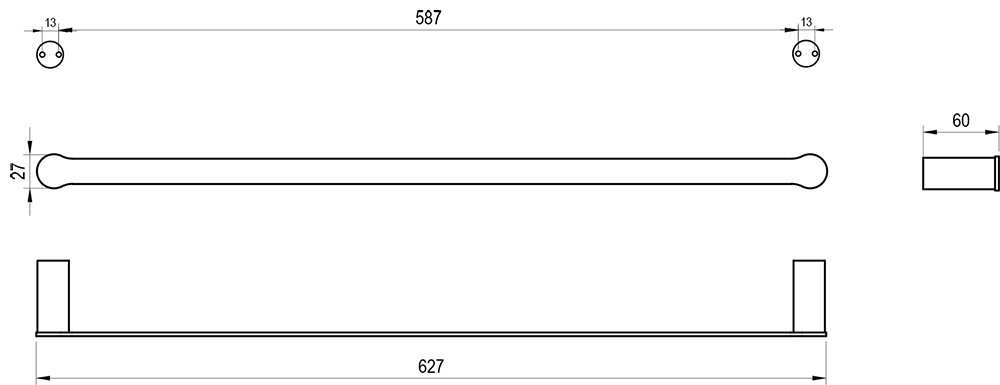 Käterätihoidja Fold 60 cm