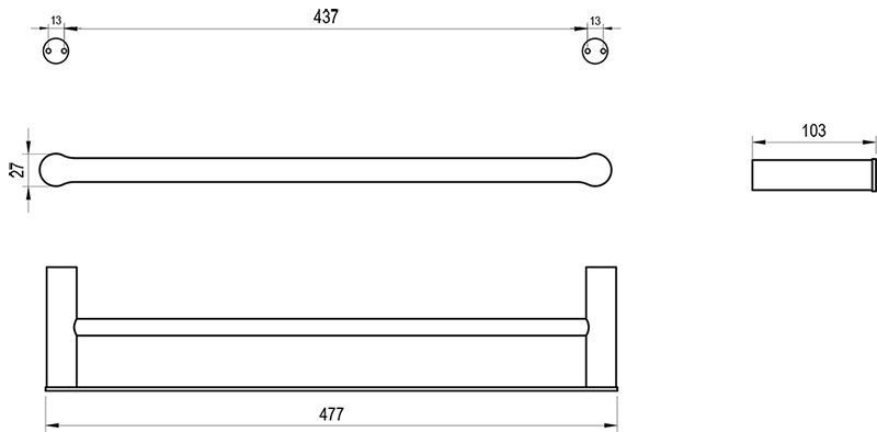 2-ne käterätihoidja Fold