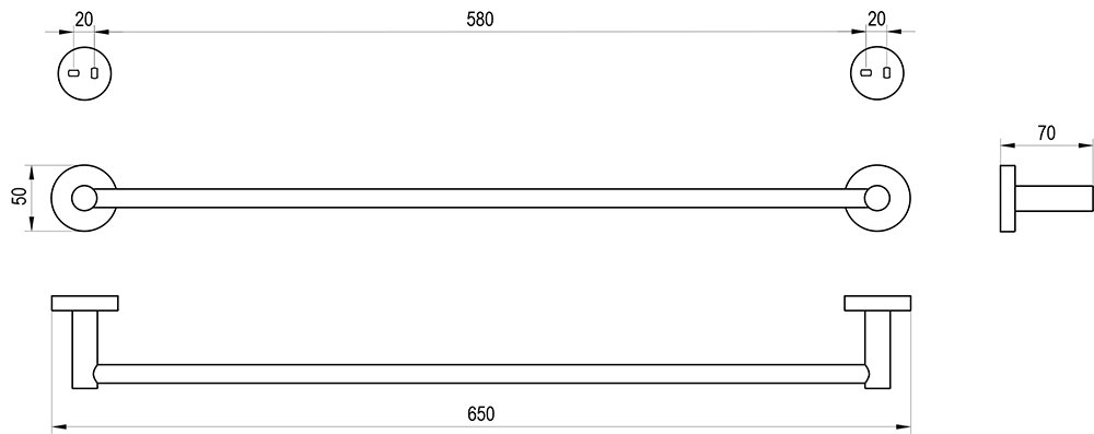 Käterätihoidja Kona 60 cm