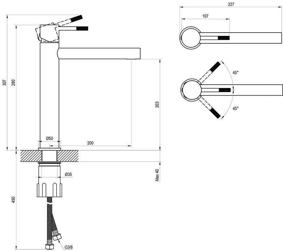 Valamu segisti Nox NX 015.00