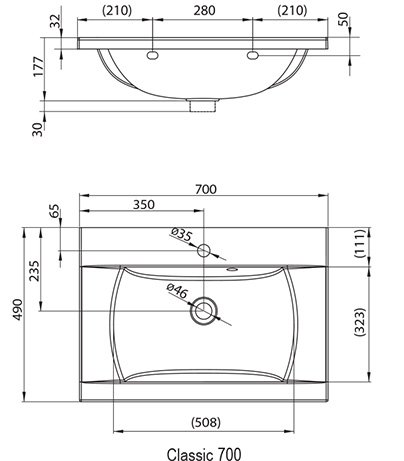Washbasin Classic 700