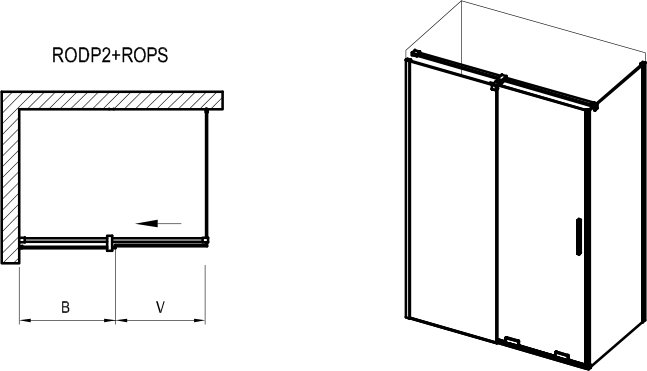 Dušinurk Roll RODP2+ROPS