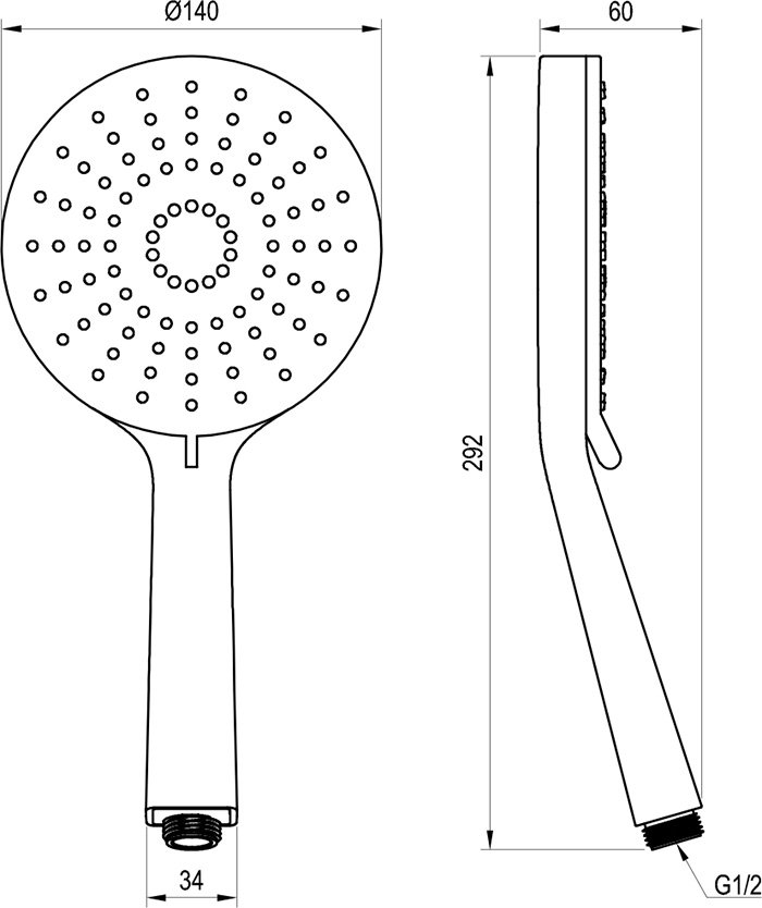 Käsidušš Flat XXL