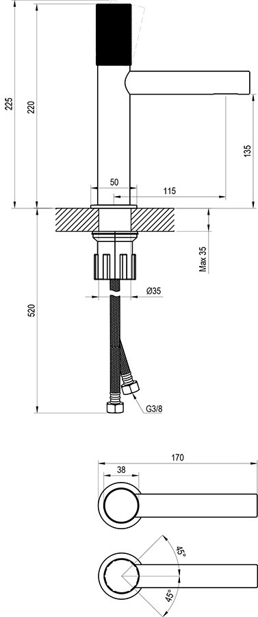 Valamu segisti Revers RV 012.00