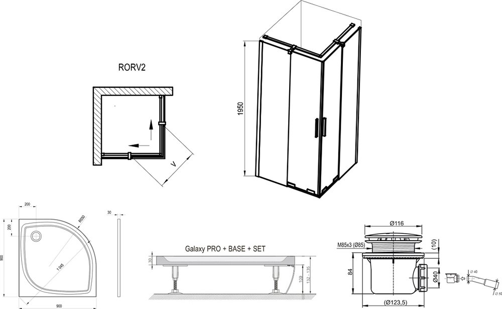 SET16 Dušikomplekt 5 in 1 Roll RORV2