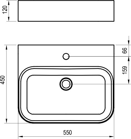 Keraamiline valamu Ceramic Slim Wall R