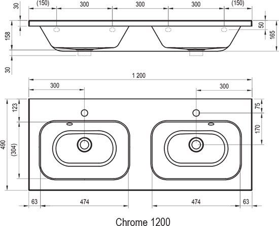 Topeltvalamu Chrome 1200