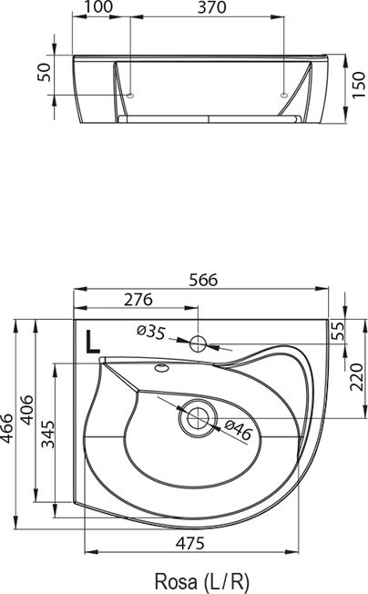 Washbasin Rosa