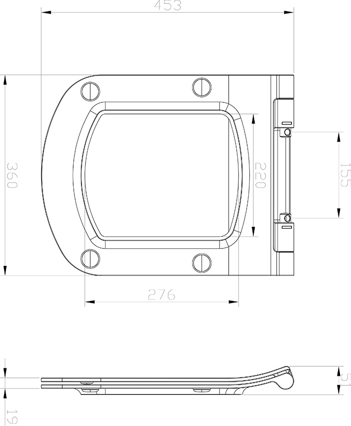 WC-poti prill-laud Classic Slim