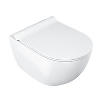 WC-pott Uni Chrome RimOff komplekt, komplektis SoftClose prill-laud